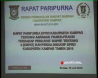 PLAY (klik di sini) Kampar : Tanggapan Fraksi Terhadap Pandangan
